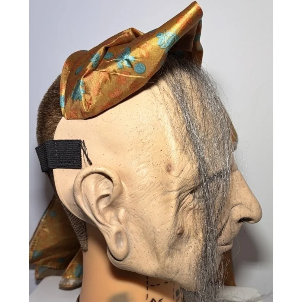 Grandma Face Mask Adult Old Woman Head Scarf Latex Halloween Zagone Studios 2007